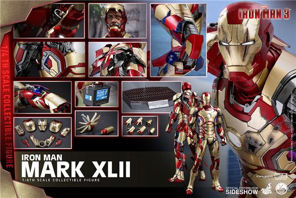 1/4 HOT TOYS - IRON MAN MARK XLII QUARTER SCALE FIG