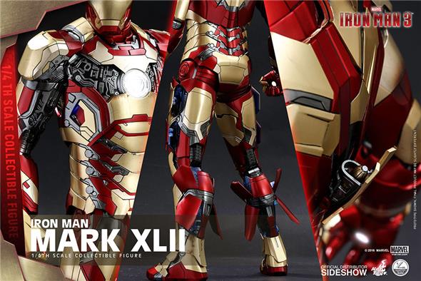 1/4 HOT TOYS - IRON MAN MARK XLII QUARTER SCALE FIG