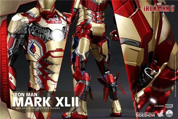 1/4 HOT TOYS - IRON MAN MARK XLII QUARTER SCALE FIG