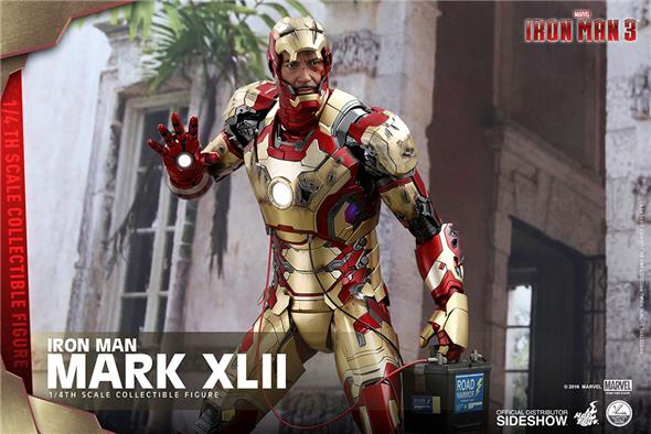 1/4 HOT TOYS - IRON MAN MARK XLII QUARTER SCALE FIG