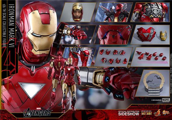 1/6 HOT TOYS - AVENGERS IRON MAN MARK VI DIECAST