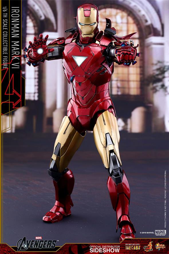 1/6 HOT TOYS - AVENGERS IRON MAN MARK VI DIECAST