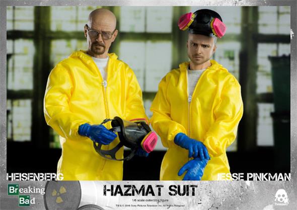 1/6 THREEZERO SCALE COLLECTIBLE FIGURE - BREAKING BAD HEINSENBERG E JESSE HAZMAT SUIT COMBO
