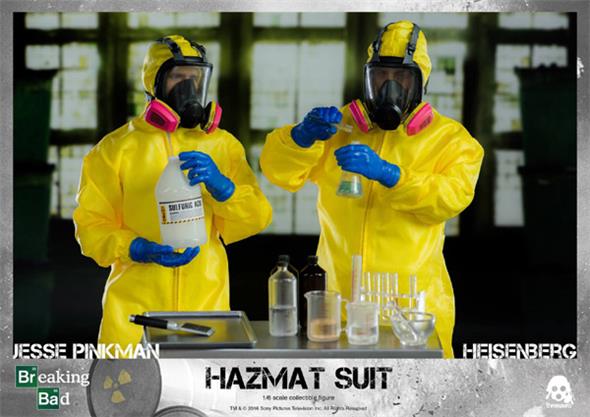 1/6 THREEZERO SCALE COLLECTIBLE FIGURE - BREAKING BAD HEINSENBERG E JESSE HAZMAT SUIT COMBO