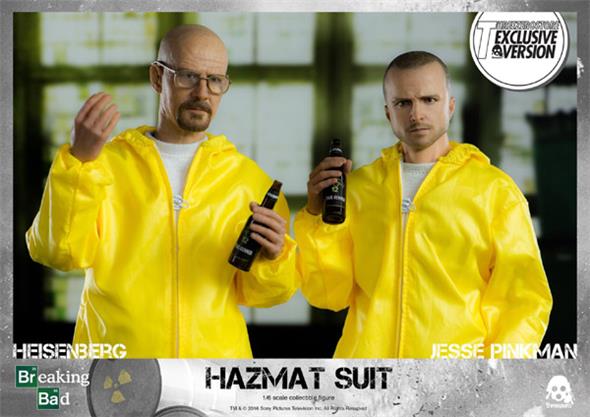 1/6 THREEZERO SCALE COLLECTIBLE FIGURE - BREAKING BAD HEINSENBERG E JESSE HAZMAT SUIT COMBO