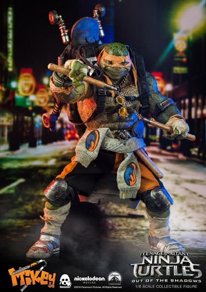 1/6 THREEZERO SCALE COLLECTIBLE FIGURE - TMNT OUT OF SHADOW - MICHELANGELO