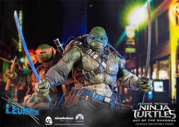 1/6 THREEZERO SCALE COLLECTIBLE FIGURE - TMNT OUT OF SHADOW- LEONARDO E MICHELANGELO SET (2)
