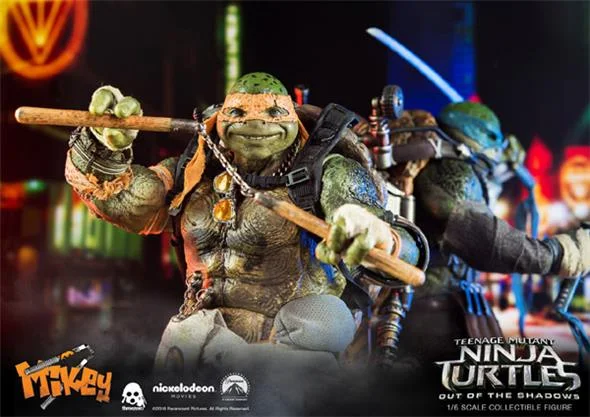 1/6 THREEZERO SCALE COLLECTIBLE FIGURE - TMNT OUT OF SHADOW- LEONARDO E MICHELANGELO SET (2)