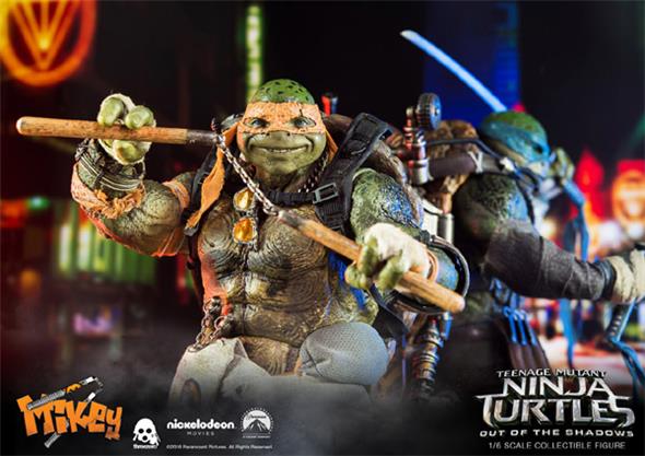 1/6 THREEZERO SCALE COLLECTIBLE FIGURE - TMNT OUT OF SHADOW- LEONARDO E MICHELANGELO SET (2)