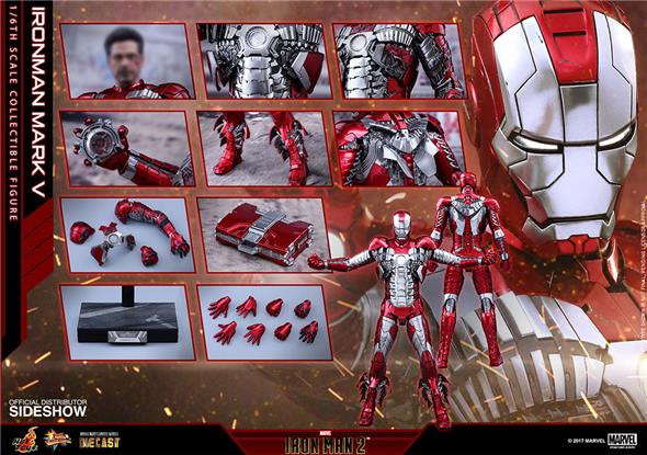 1/6 HOT TOYS - IRON MAN MARK 5 DIECAST FIGURE